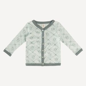 NWT 4T Kate Quinn Organics Classic V-neck Cardigan Little Lamb Green 🐑 Cotton